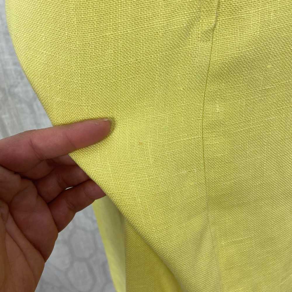 Vintage Lemon Yellow Sheath Dress Est Size M Mod … - image 7