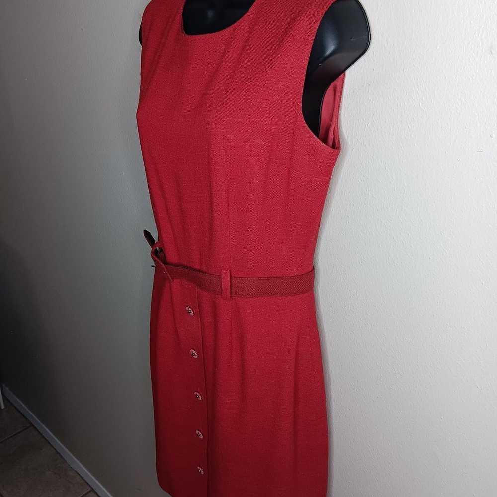 VTG 90s NY Sake Women's Size 8 Sheath Dress Red 1… - image 6