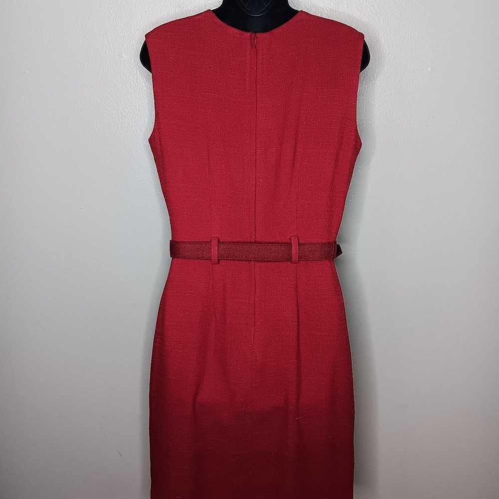 VTG 90s NY Sake Women's Size 8 Sheath Dress Red 1… - image 7