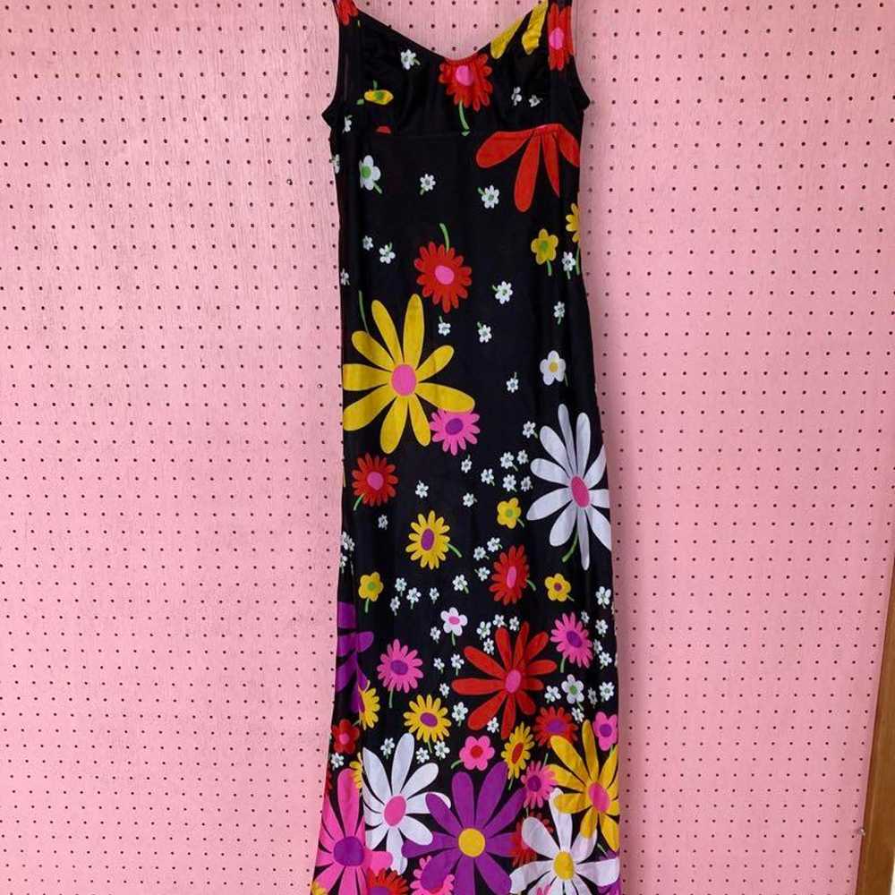 Vintage Floral Long One-piece Dress - image 1