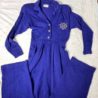 St. John woman's  jumpsuit purple size 10 Santana 