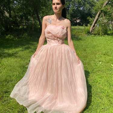 1950s pink cupcake prom dress princess peach