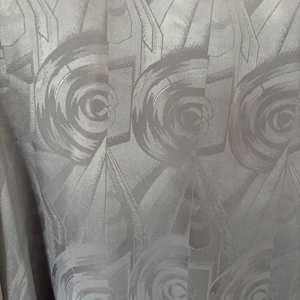 Stunning Vintage Silver Dress Metallic Material B… - image 3