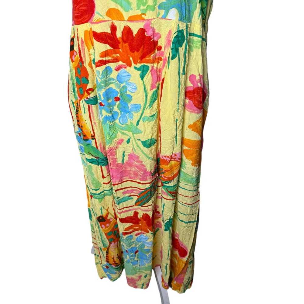 Jams World Vintage Tropical Parrot Dress USA Large - image 5