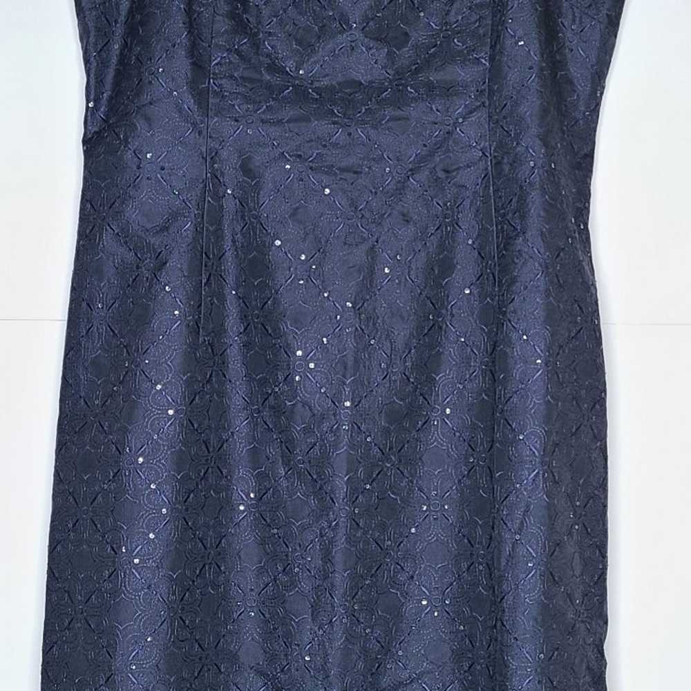 Vintage Talbots Pure Silk Navy Blue Sleeveless St… - image 1