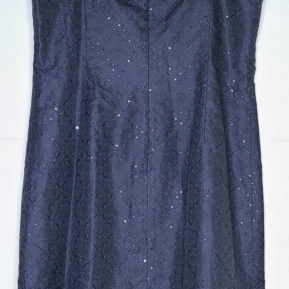 Vintage Talbots Pure Silk Navy Blue Sleeveless St… - image 2