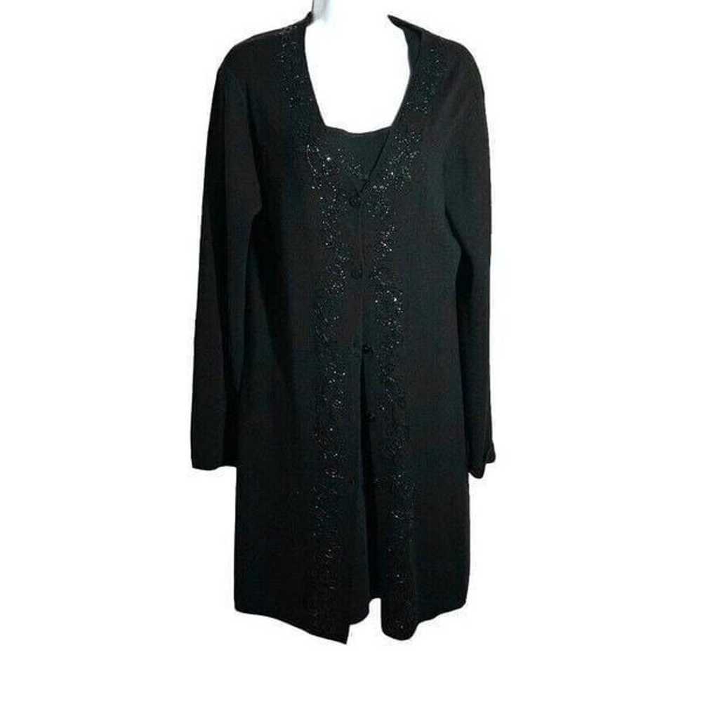 Vintage Donna Karan DKNY black sweater dress & Du… - image 10