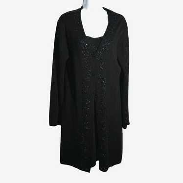 Vintage Donna Karan DKNY black sweater dress & Du… - image 1