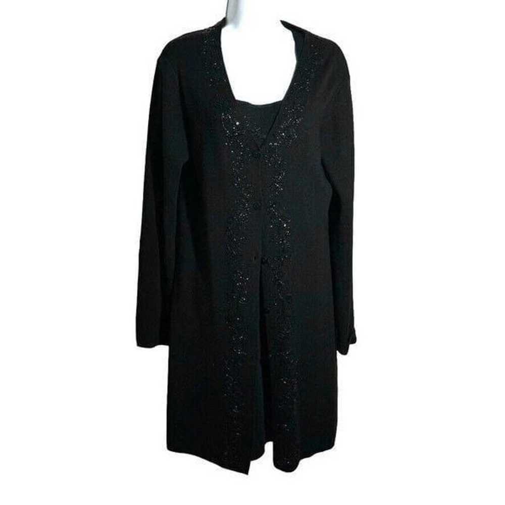 Vintage Donna Karan DKNY black sweater dress & Du… - image 2