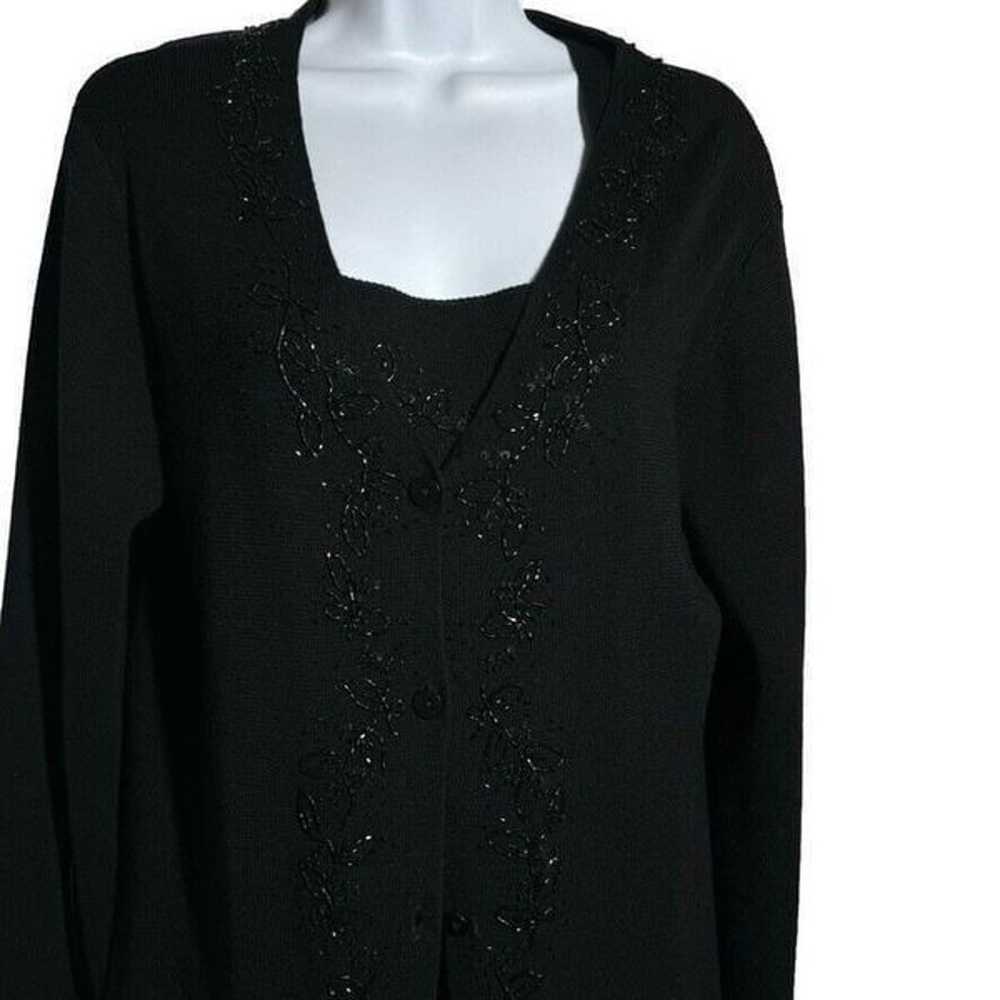 Vintage Donna Karan DKNY black sweater dress & Du… - image 6