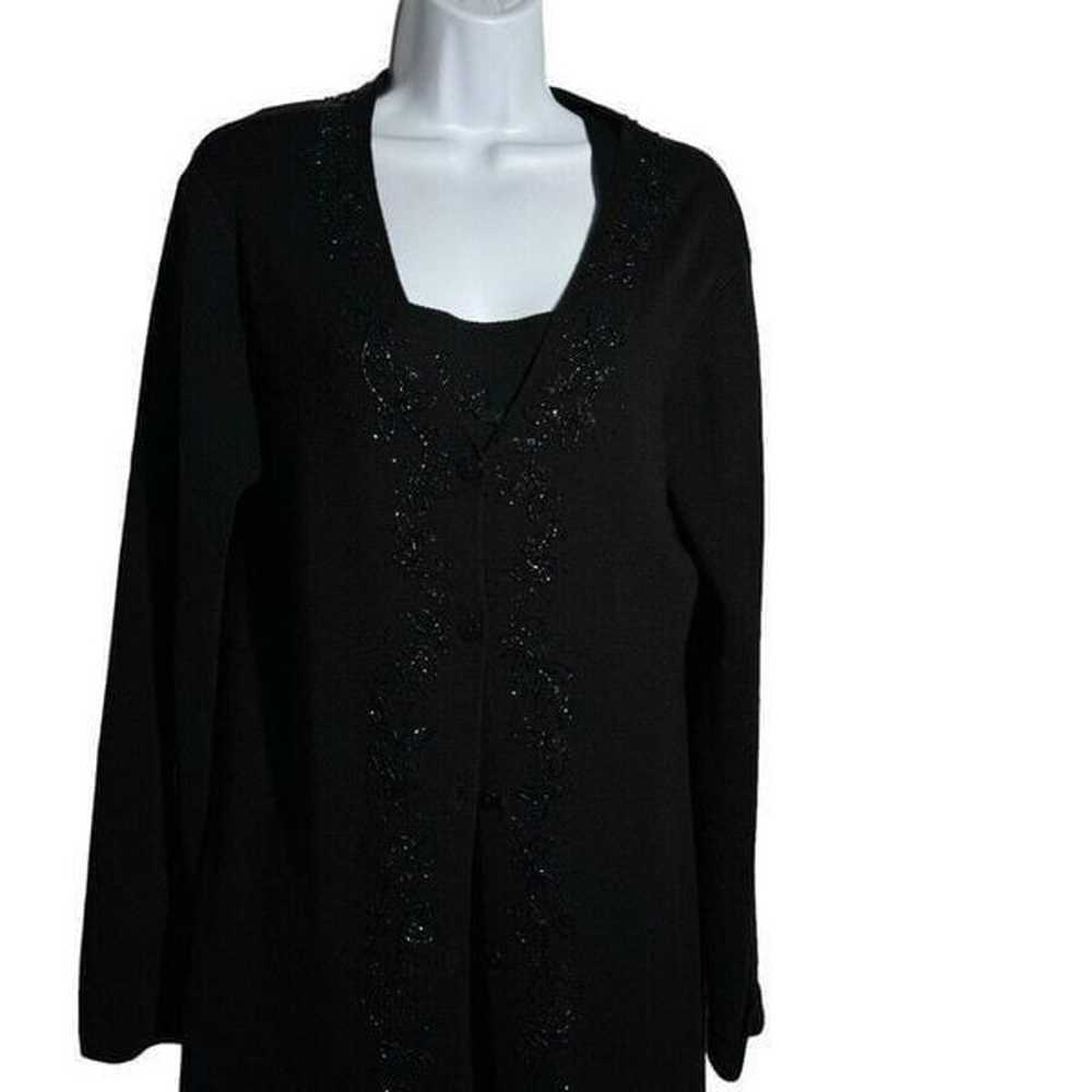 Vintage Donna Karan DKNY black sweater dress & Du… - image 8