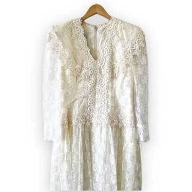 Jessica McClintock Bridal Vintage 80’s Wedding Dr… - image 1