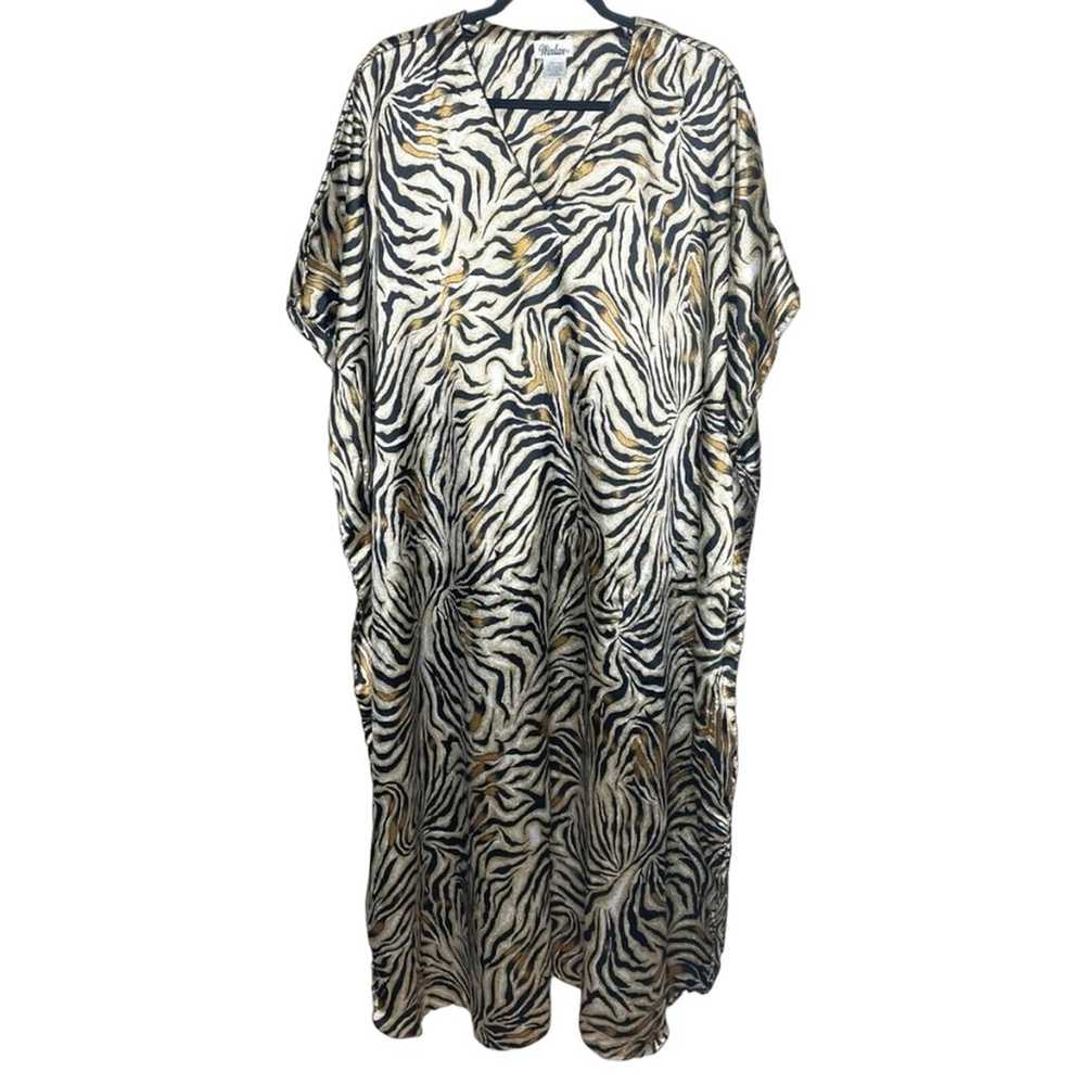 WINLAR Vintage zebra animal print long flowy caft… - image 1