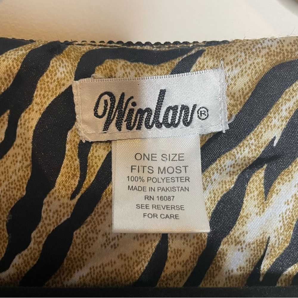 WINLAR Vintage zebra animal print long flowy caft… - image 4