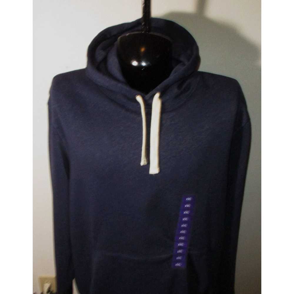 Vintage Men's MEMBERS MARK Blue Drawstring Hooded… - image 2