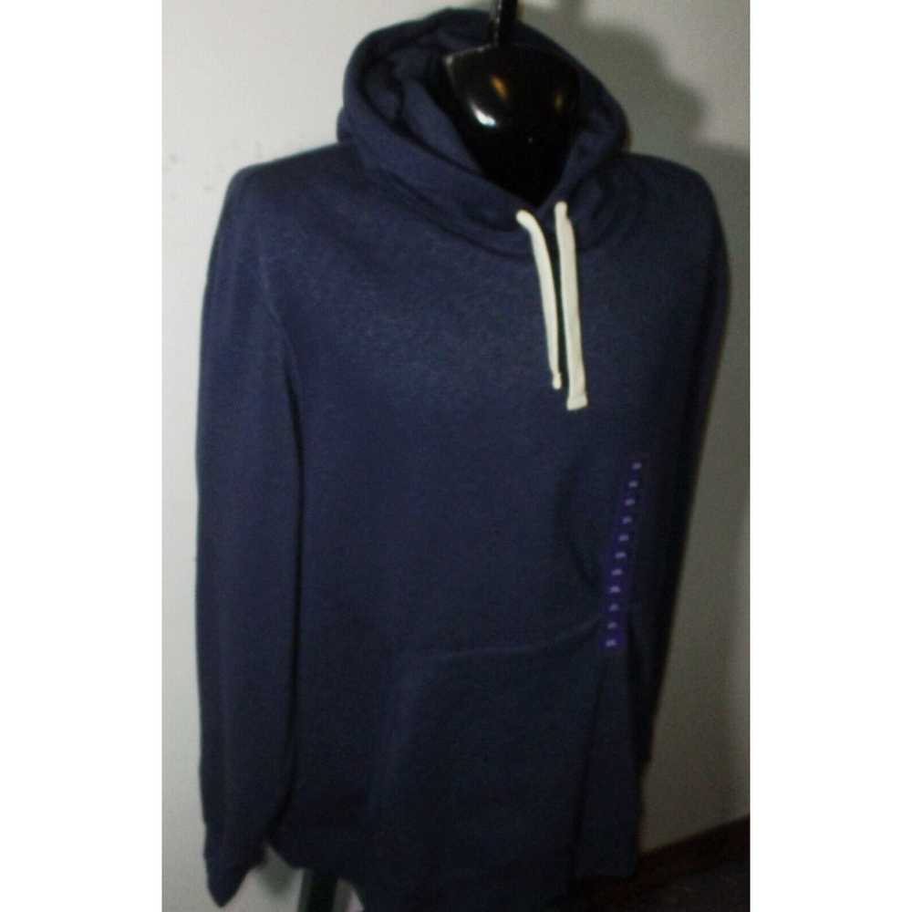 Vintage Men's MEMBERS MARK Blue Drawstring Hooded… - image 3