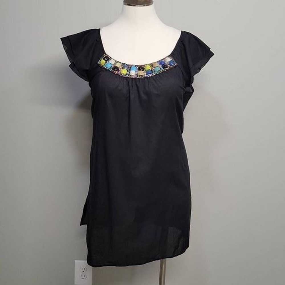 VTG Y2K Lane Bryant Dress Women SZ 22/24 Black Ch… - image 1