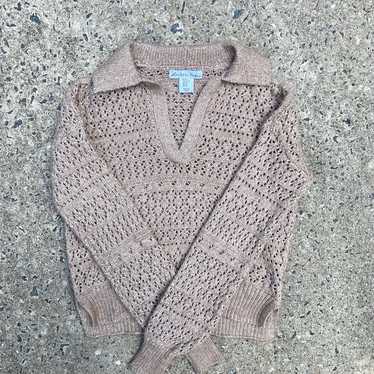 Crochet collared sweater - image 1