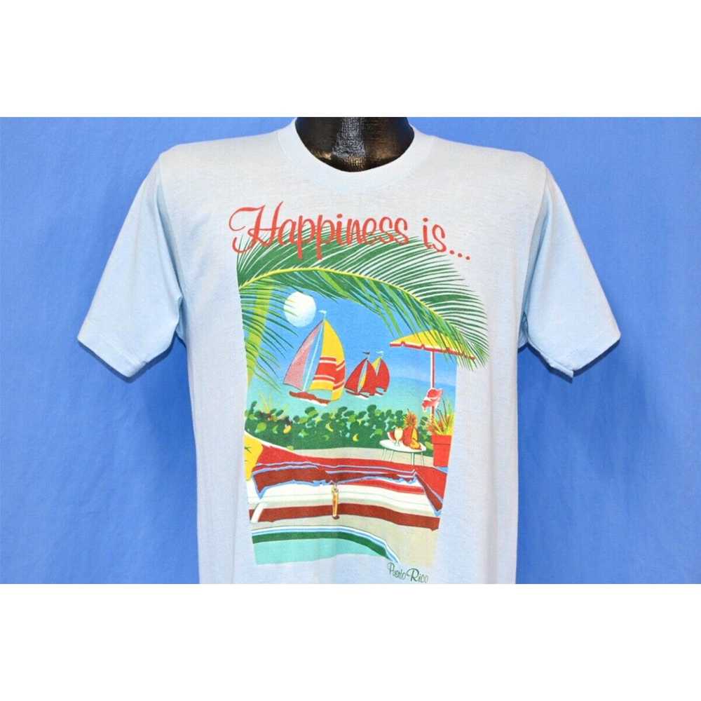 Vintage vintage 80s HAPPINESS IS PUERTO RICO SAIL… - image 1