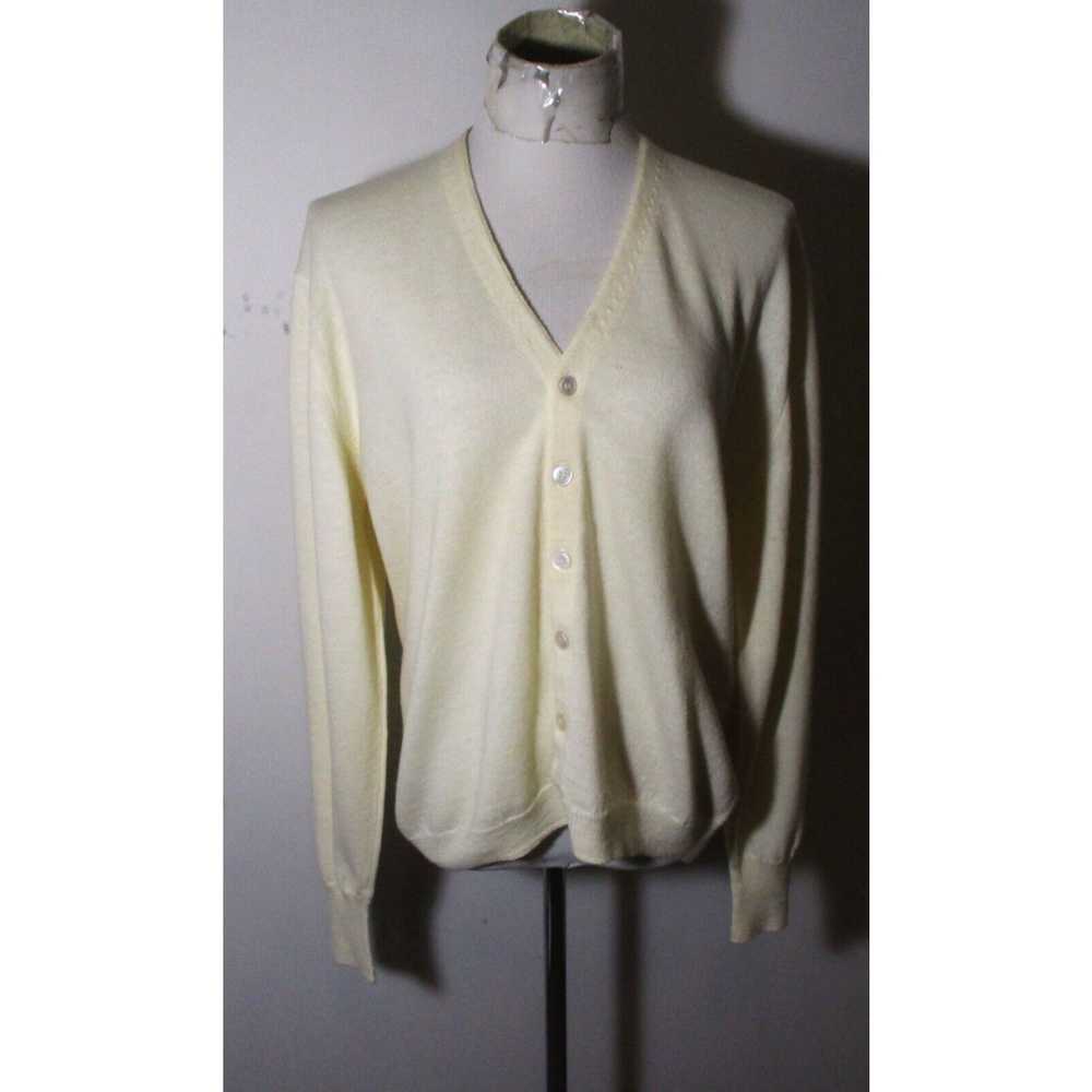 Vintage Women's VIYELLA Ivory Beige Wool Cardigan… - image 1