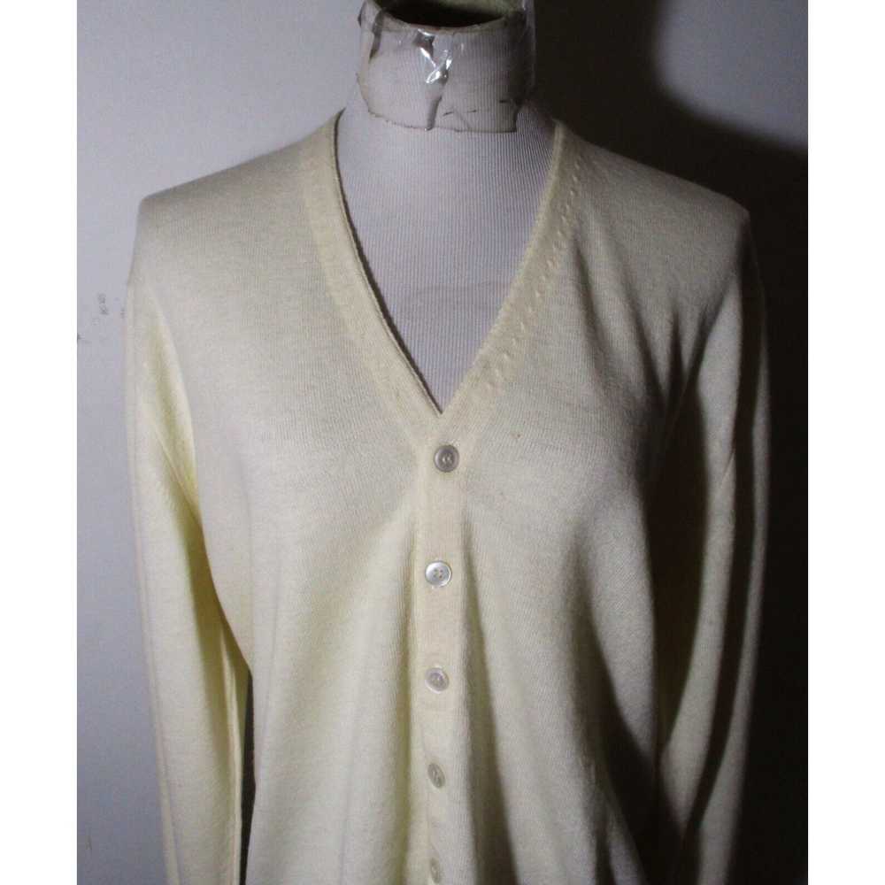 Vintage Women's VIYELLA Ivory Beige Wool Cardigan… - image 2