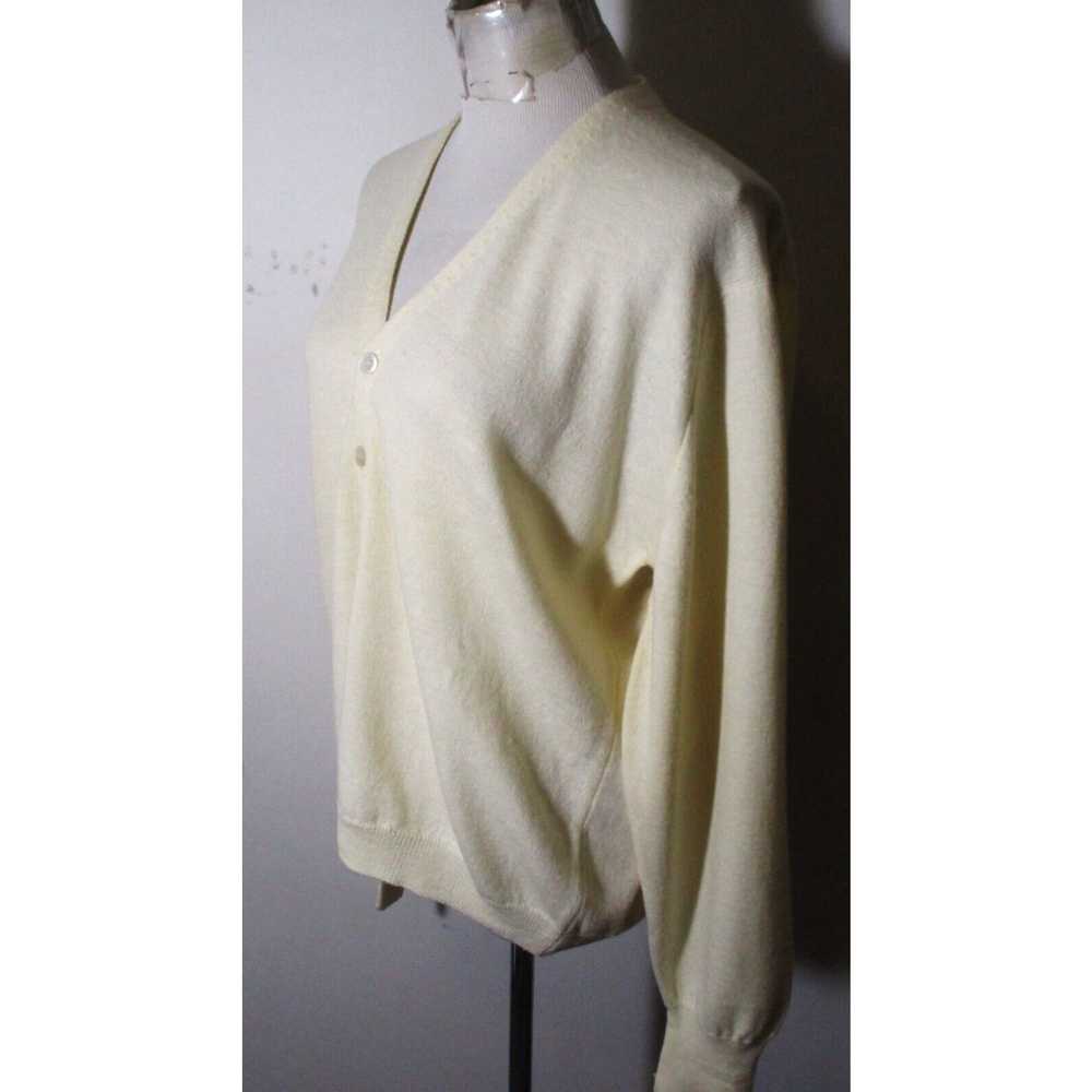 Vintage Women's VIYELLA Ivory Beige Wool Cardigan… - image 4