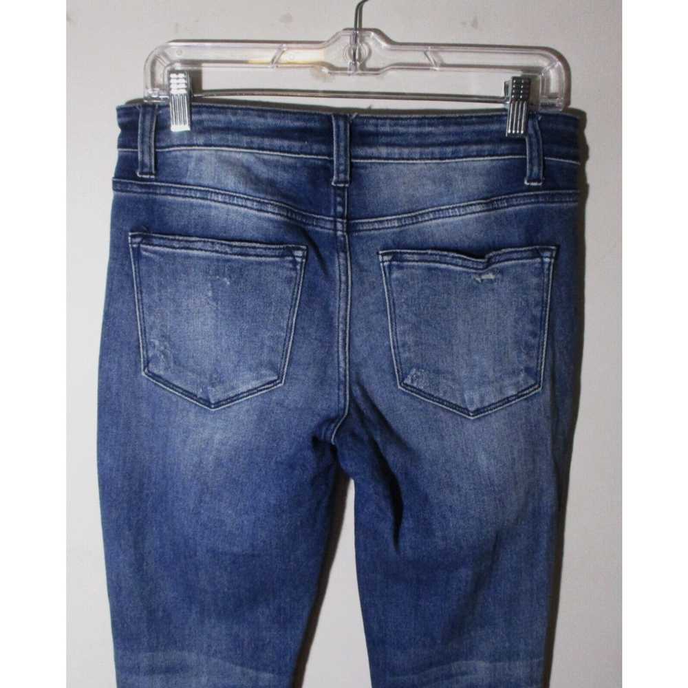 Vintage Women's VERVET Blue Skinny Distressed Den… - image 4