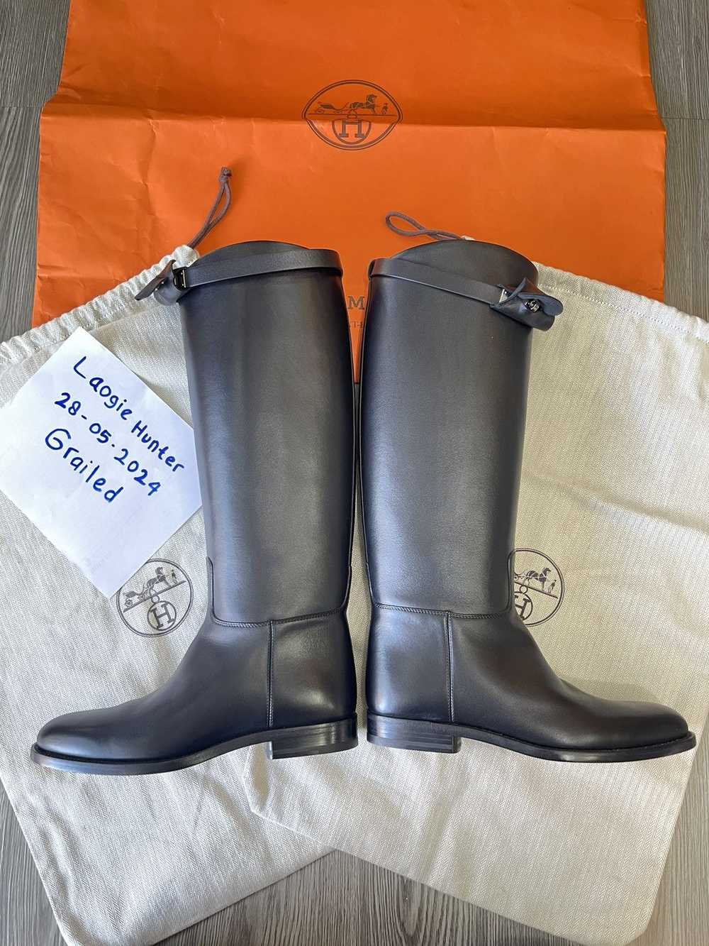 Hermes Hermes jumping short ee boots Black sz 37 - image 10