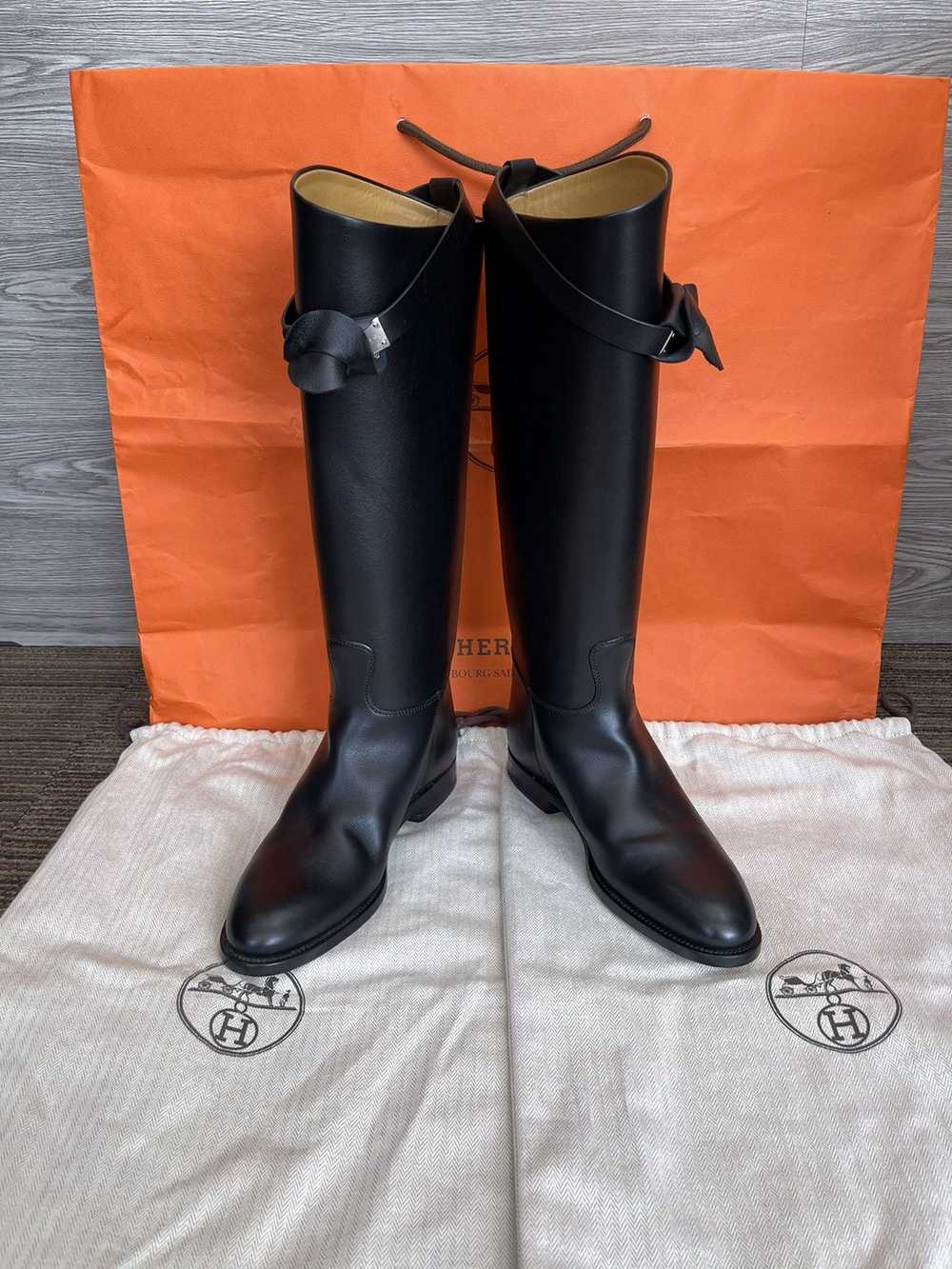 Hermes Hermes jumping short ee boots Black sz 37 - image 1