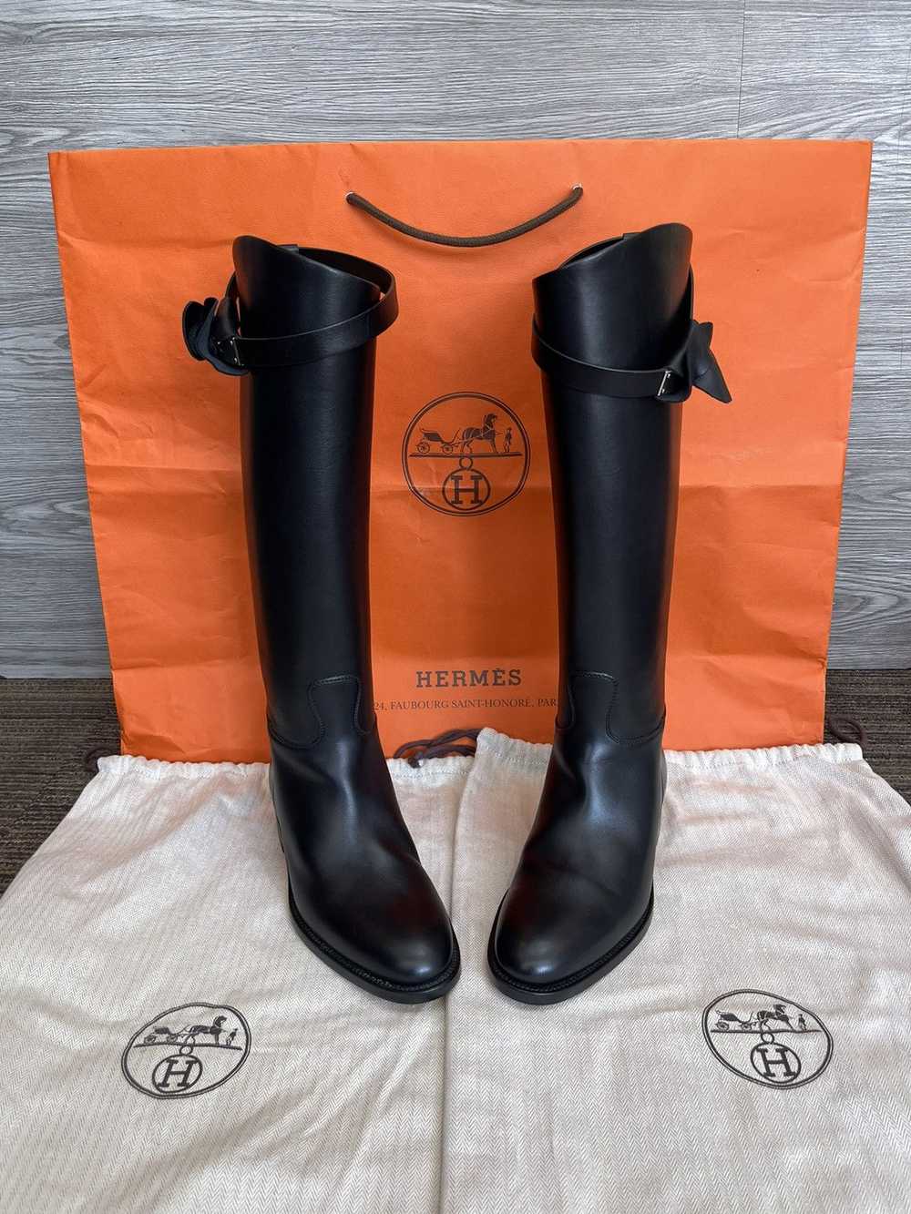 Hermes Hermes jumping short ee boots Black sz 37 - image 7