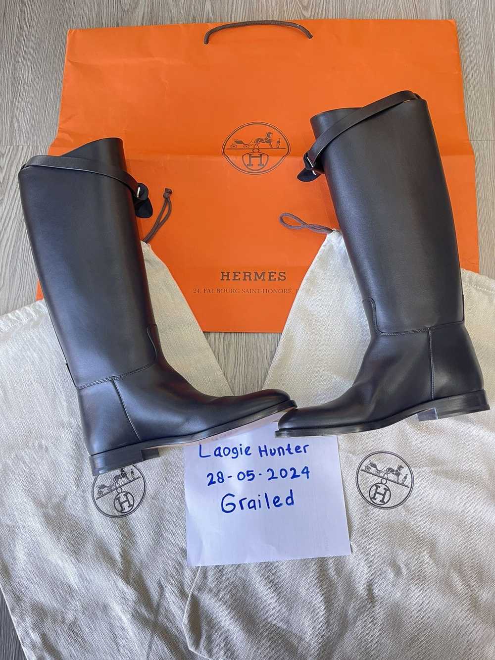 Hermes Hermes jumping short ee boots Black sz 37 - image 9