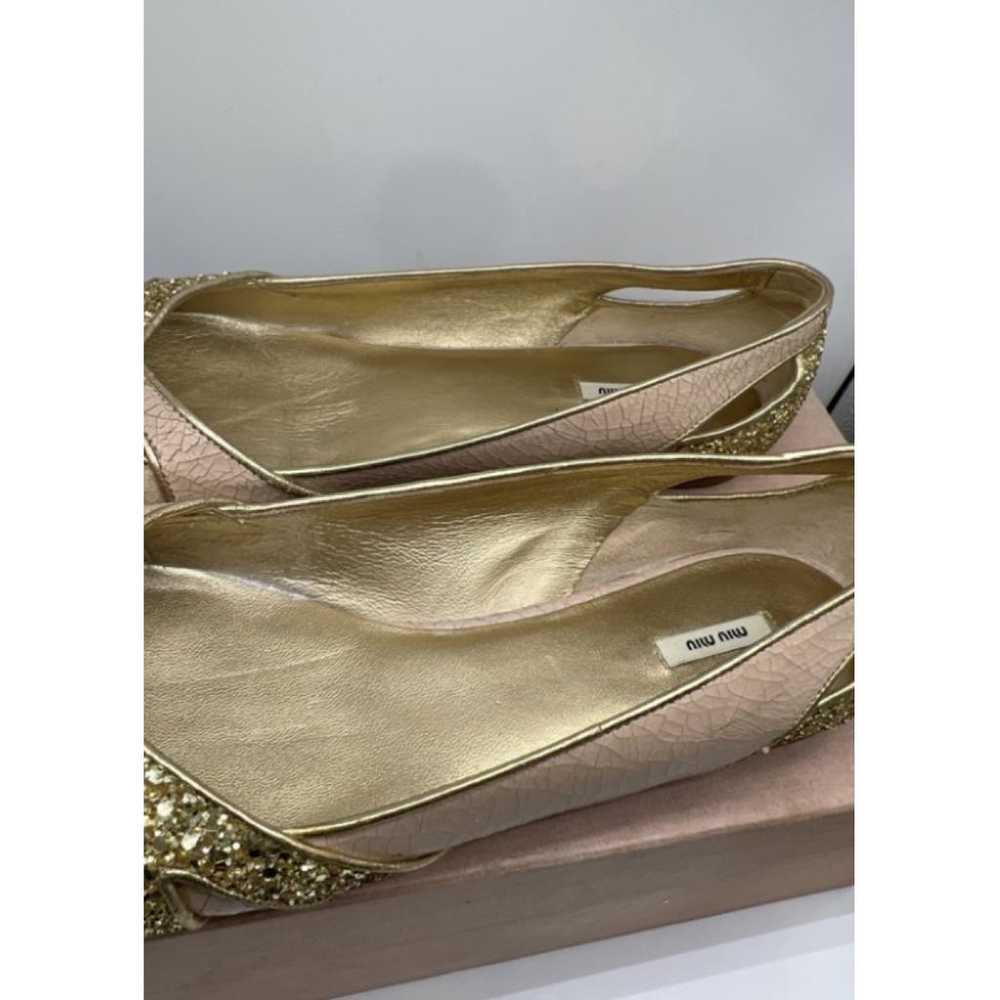 Miu Miu Glitter ballet flats - image 4