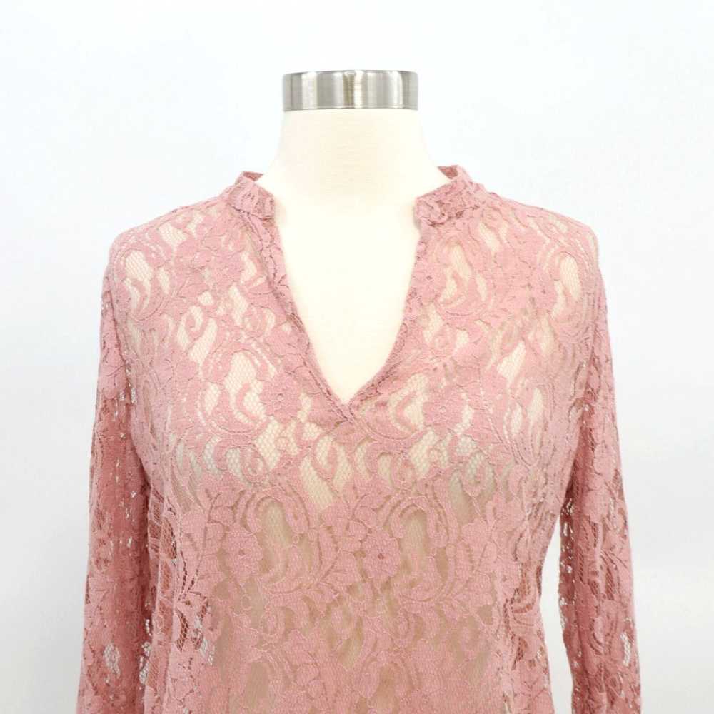 Vintage Calypso St. Barth Blouse Top Lace XS Flor… - image 2