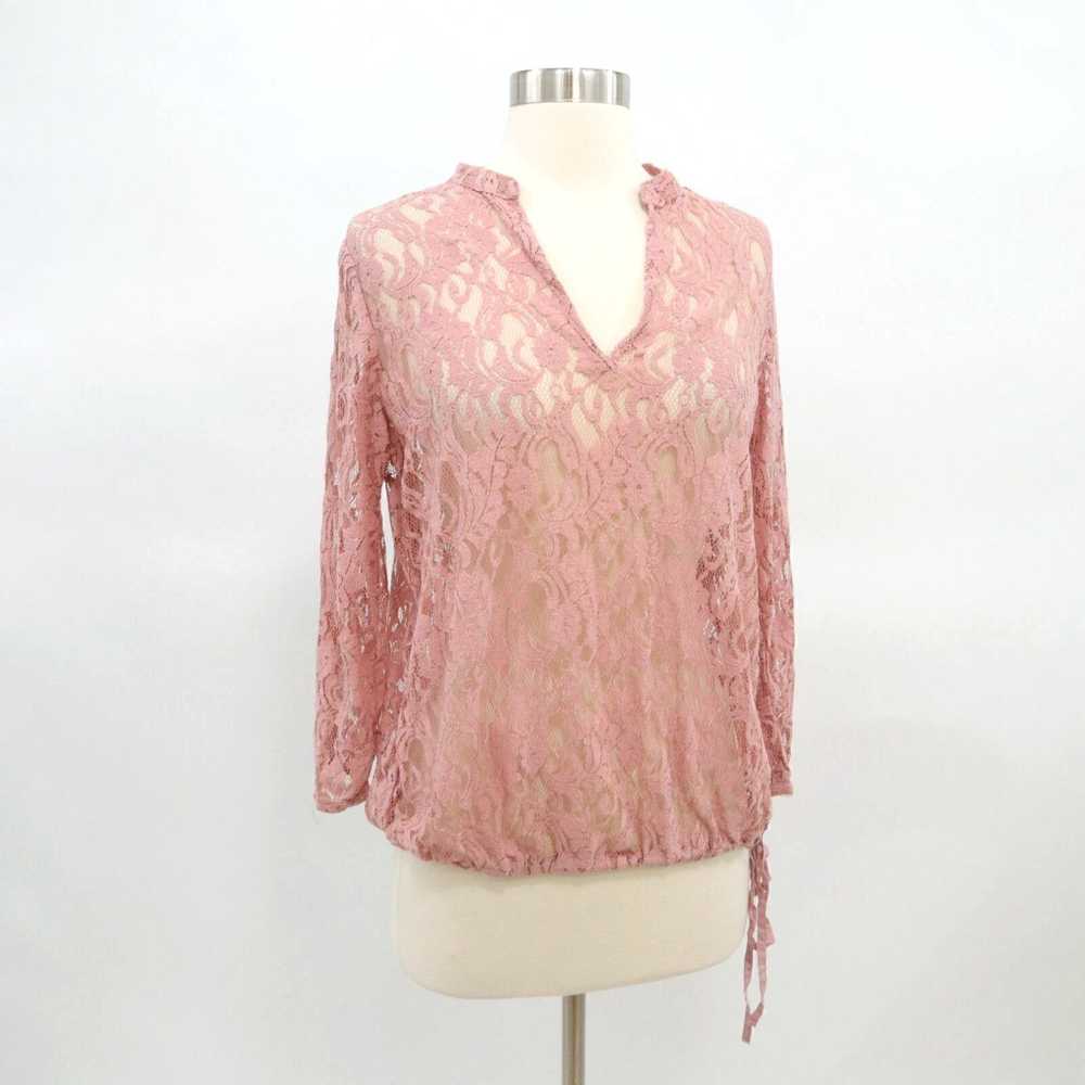 Vintage Calypso St. Barth Blouse Top Lace XS Flor… - image 3