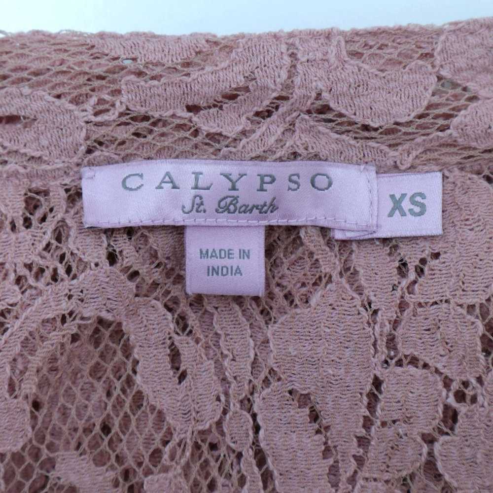 Vintage Calypso St. Barth Blouse Top Lace XS Flor… - image 4