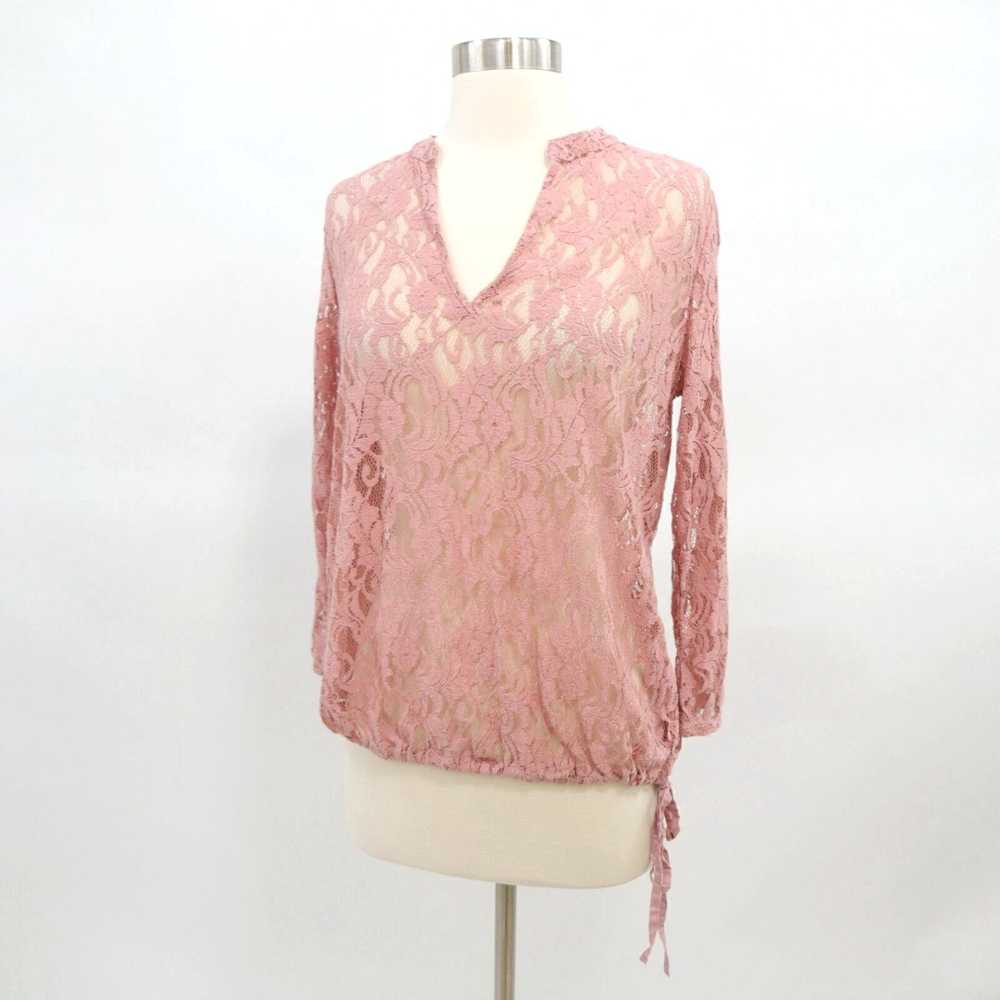 Vintage Calypso St. Barth Blouse Top Lace XS Flor… - image 5