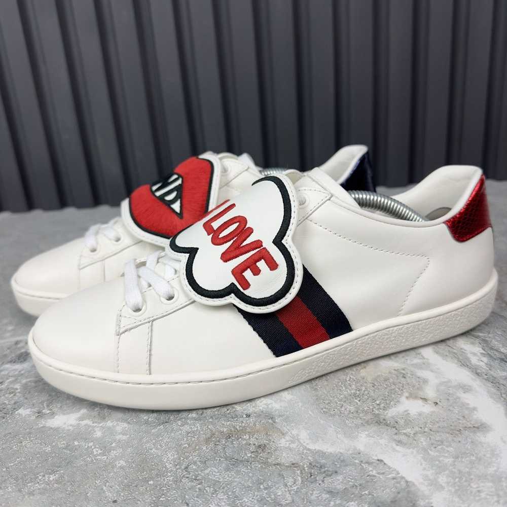 Gucci Gucci Ace Sneakers Blind For Love Patch Web… - image 1