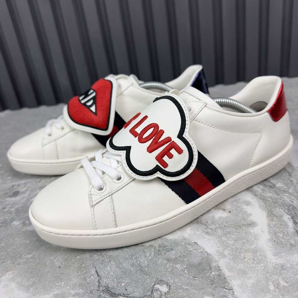 Gucci Gucci Ace Sneakers Blind For Love Patch Web… - image 3