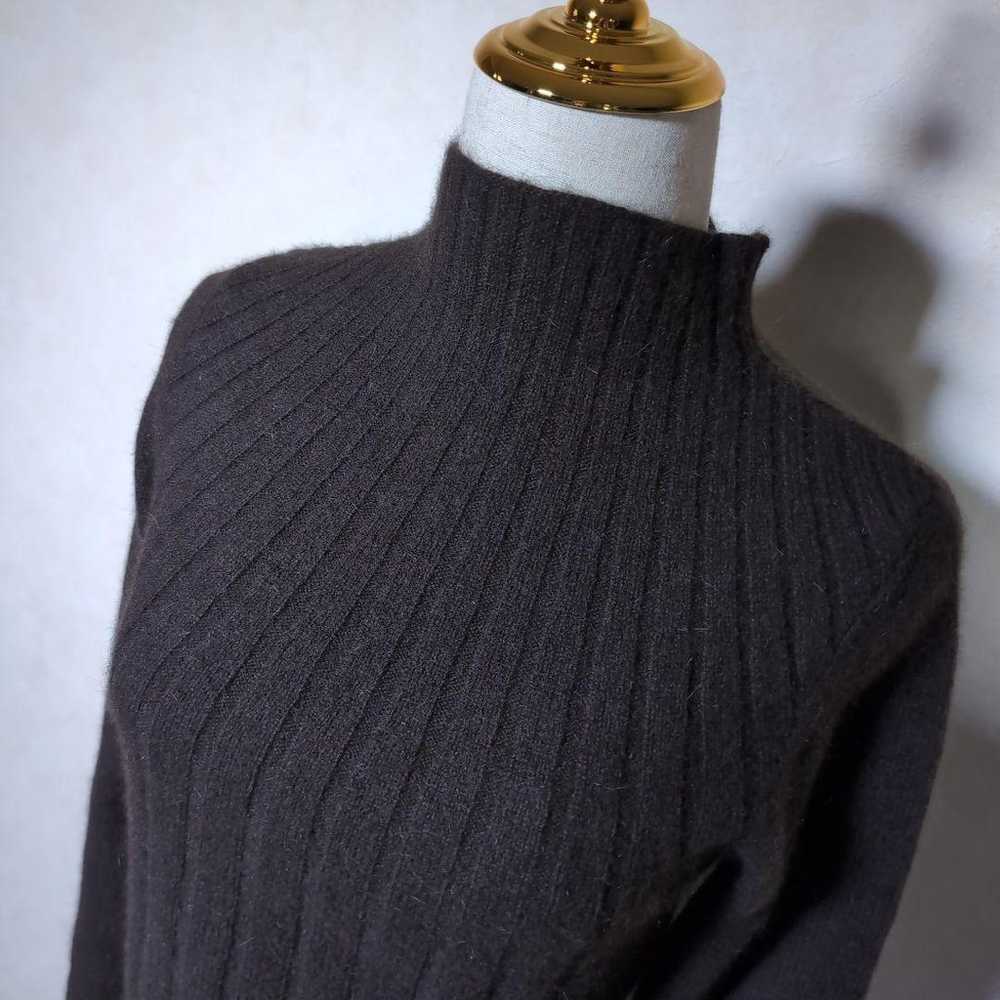 【PRIMAKUA】Knit Long Sleeve High Neck Brown Angora… - image 4