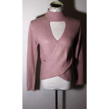 Vintage Women's PINK ROSE Faded Mauve Mock Neck S… - image 1