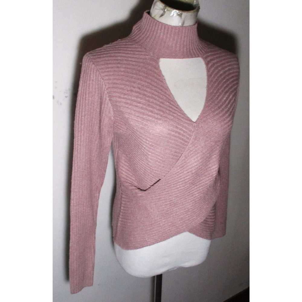 Vintage Women's PINK ROSE Faded Mauve Mock Neck S… - image 3