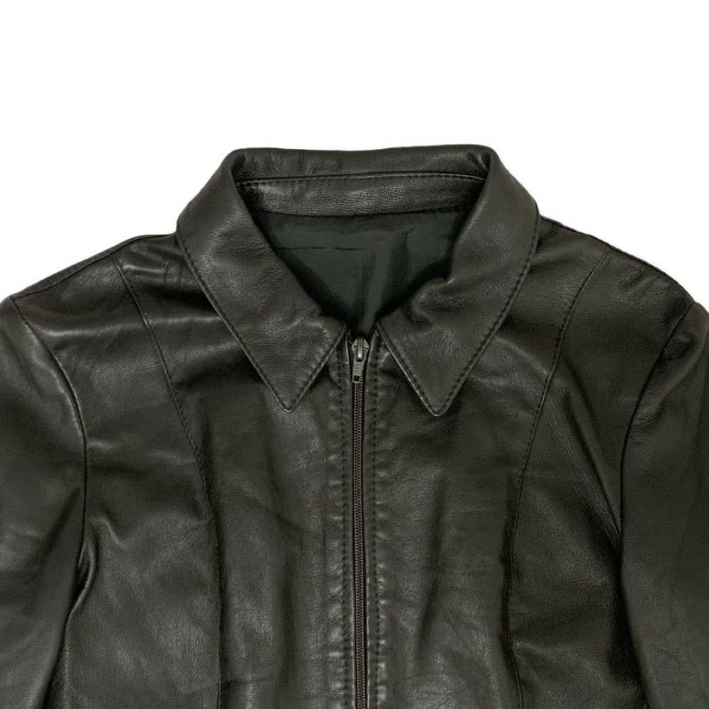 Vintage pera pelle vintage leather green jacket - image 4