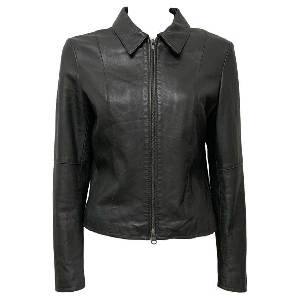 Vintage pera pelle vintage leather green jacket - image 5