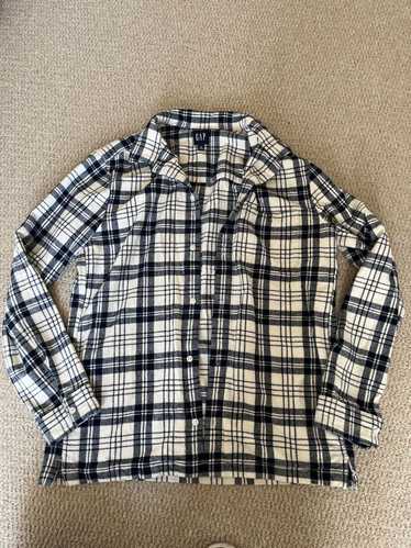 Gap Gap White & Navy warm flannel