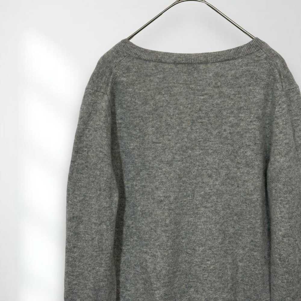 E5728 [Uniqlo] Knit Cashmere 100% Grey V-Neck Lon… - image 5