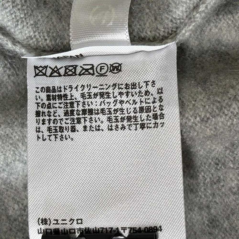 E5728 [Uniqlo] Knit Cashmere 100% Grey V-Neck Lon… - image 8