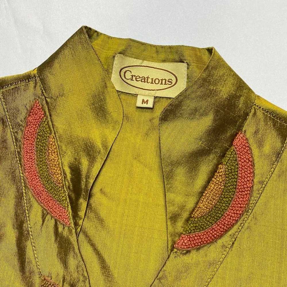 ♦️Creat10ns♦️Vintage Silk Vest 100% Silk Double-B… - image 3