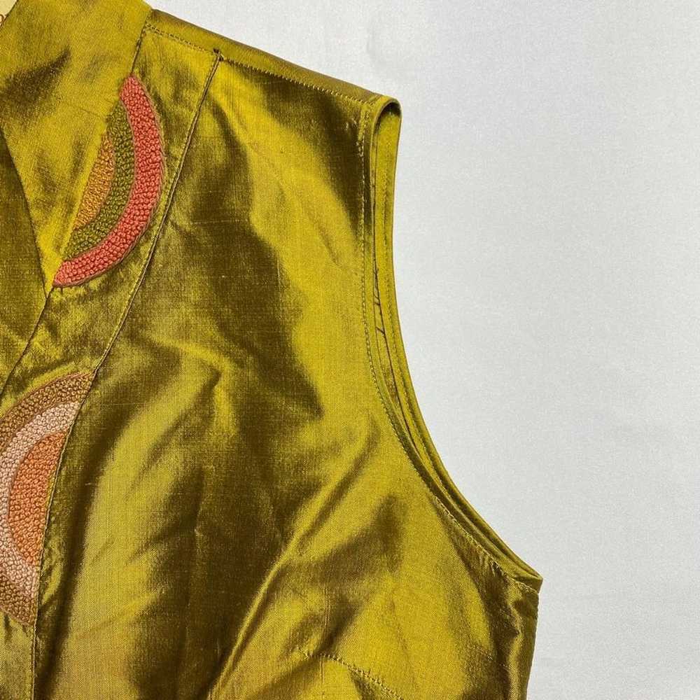 ♦️Creat10ns♦️Vintage Silk Vest 100% Silk Double-B… - image 4