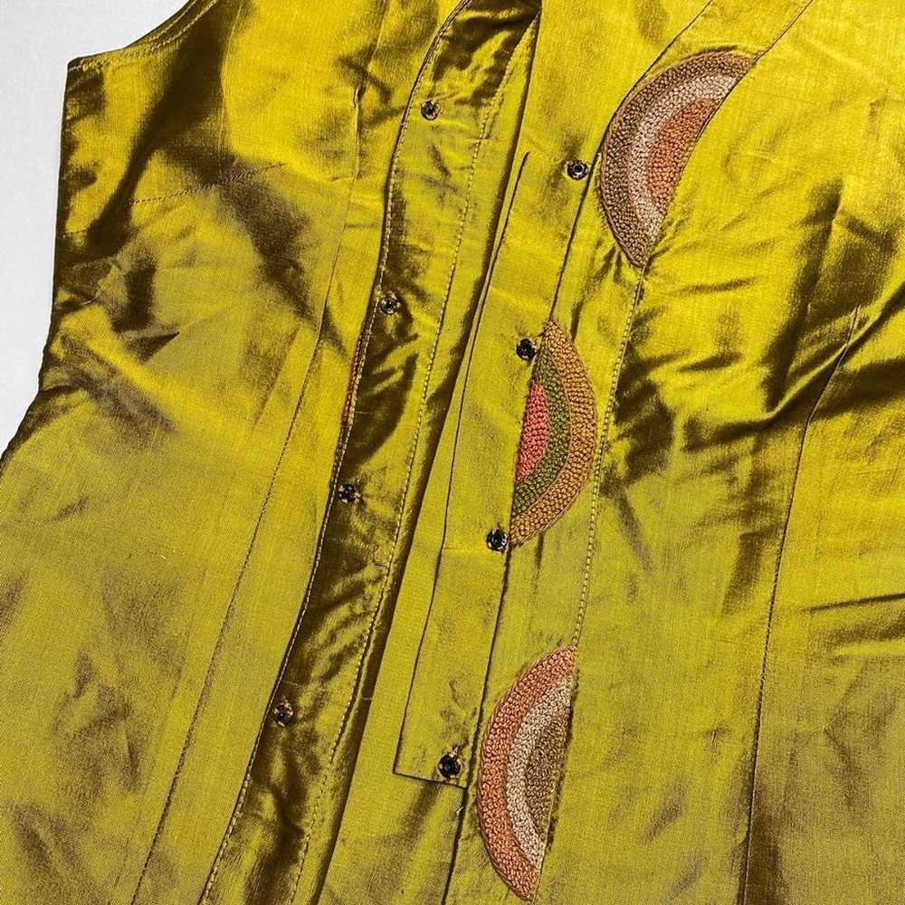 ♦️Creat10ns♦️Vintage Silk Vest 100% Silk Double-B… - image 6