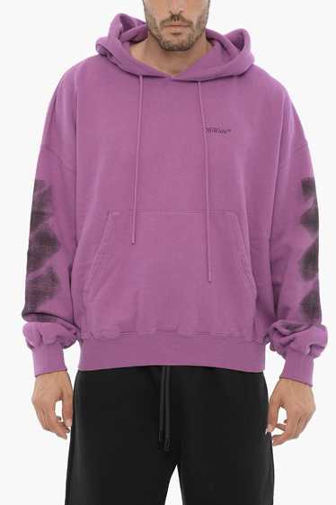 Off-White og1mm0824 Cotton Hoodie in Purple